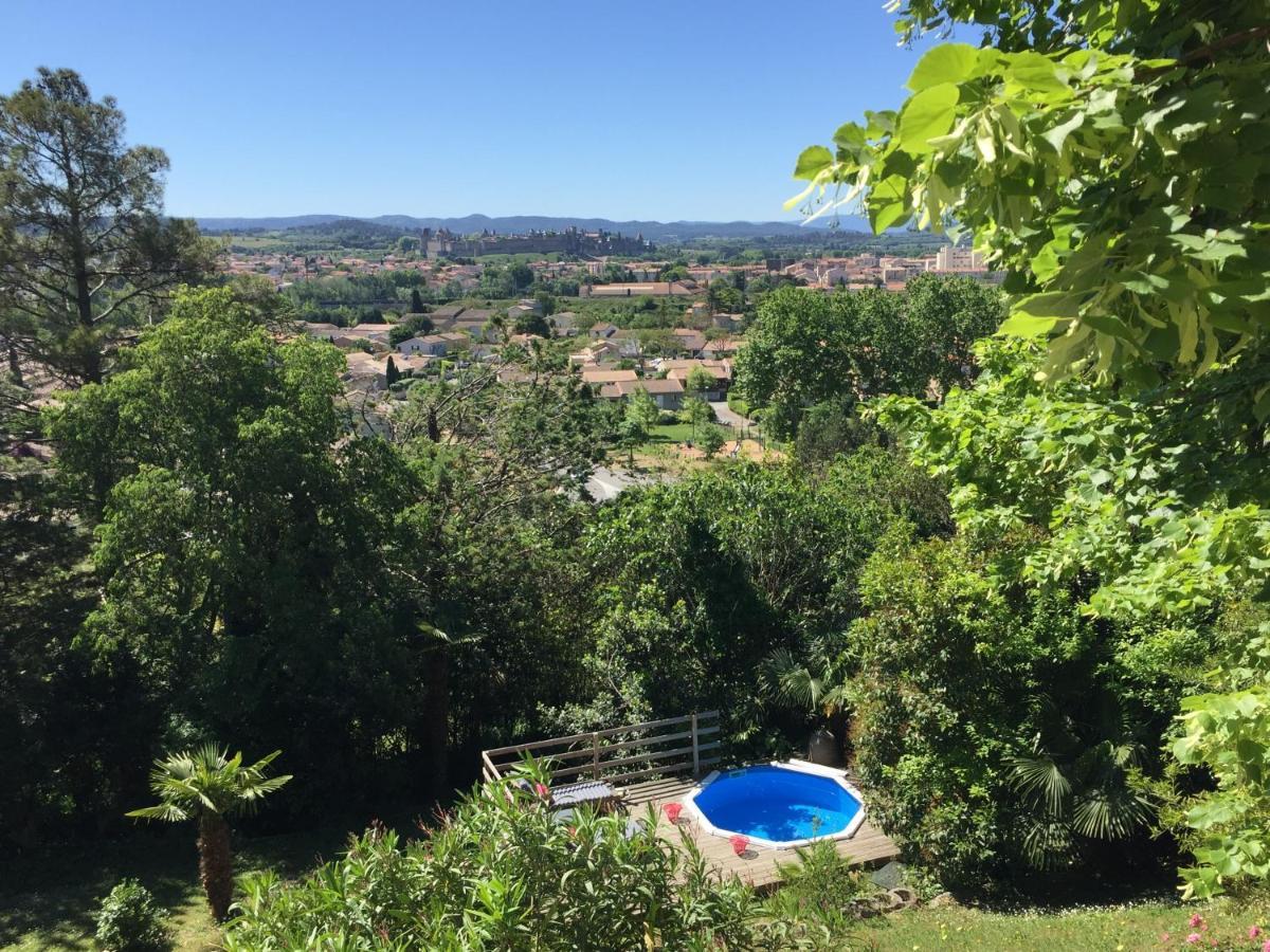 Chambre D'Hote Vue Imprenable Sur Cite - Villa Rose การ์กาซอน ภายนอก รูปภาพ